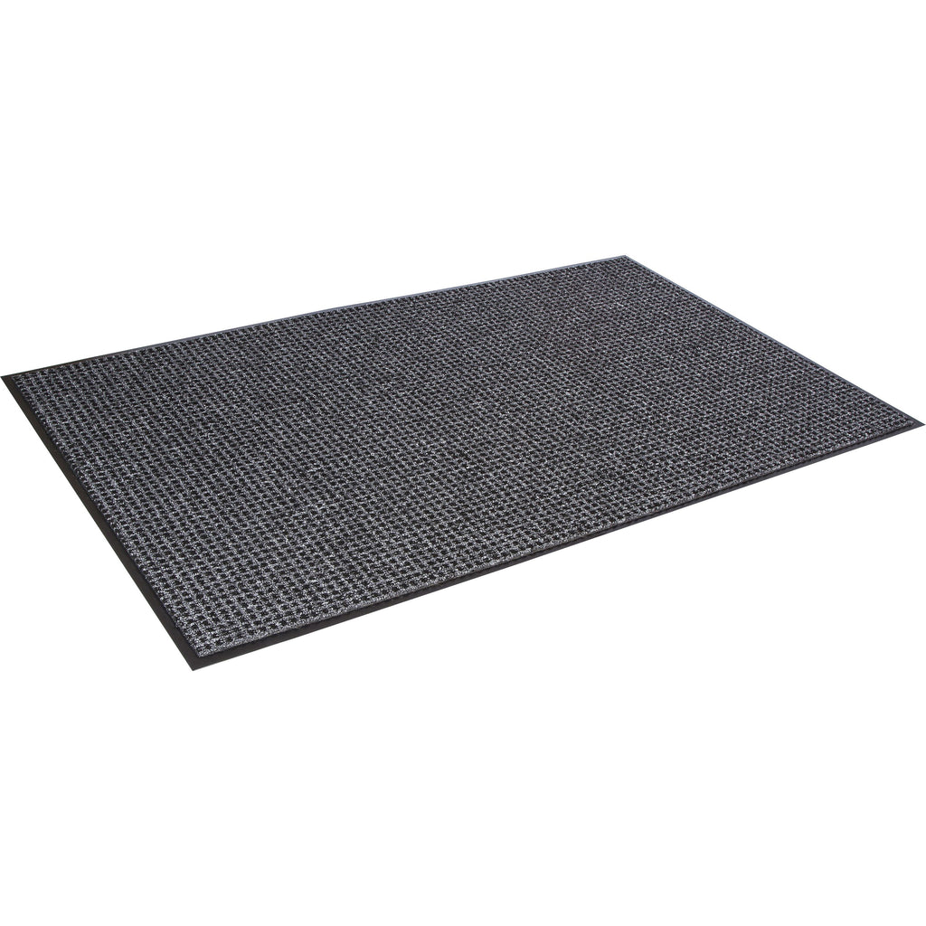 Crown Mats Oxford Wiper Scraper Mat - Floor - 60" Length x 36" Width x 0.375" Thickness - Rectangular - Olefin, Vinyl - Black, Gray - 1Each - 