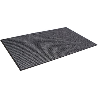 Crown Mats Oxford Wiper Scraper Mat - Floor - 60" Length x 36" Width x 0.375" Thickness - Rectangular - Olefin, Vinyl - Black, Gray - 1Each - 