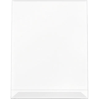 Deflecto Anti-Glare Slanted Sign Holder - Portrait - 11" x 8.5" x 2.5" x - Acrylic - 1 Each - Clear - Anti-glare, Scratch Resistant, Durable, Heavy Duty, Double-sided