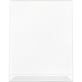 Deflecto Anti-Glare Slanted Sign Holder - Portrait - 11" x 8.5" x 2.5" x - Acrylic - 1 Each - Clear - Anti-glare, Scratch Resistant, Durable, Heavy Duty, Double-sided - 