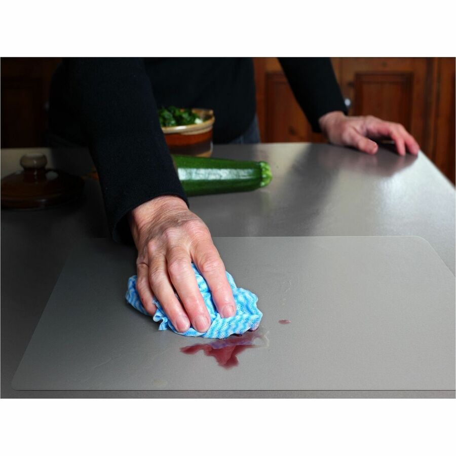 Hometex Anti-Microbial Table Mat 17" x 22" - 22" Length x 17" Width x 0.040" Depth x 0.040" Thickness - Rectangular - Polyvinyl Chloride (PVC), Vinyl - Fresh Mist - 1Each - TAA Compliant