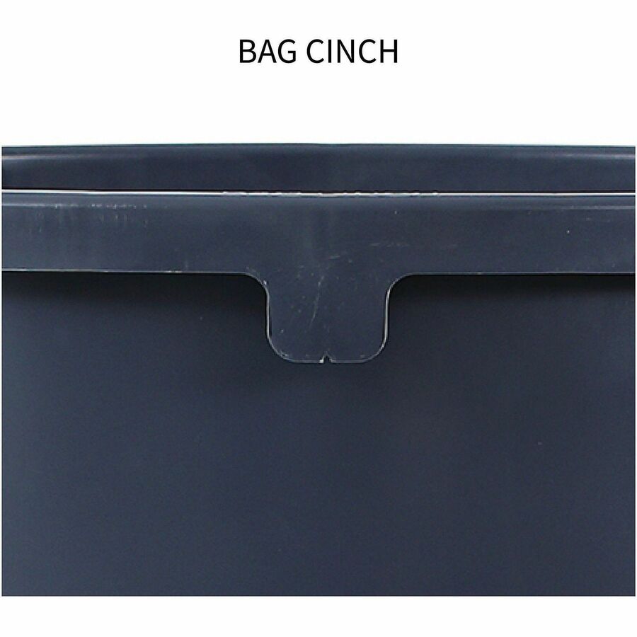Genuine Joe 44-gallon Heavy-duty Trash Container - 44 gal Capacity - Heavy Duty, Handle - 24" Height x 31.5" Width x 24" Depth - Gray - 1 Each