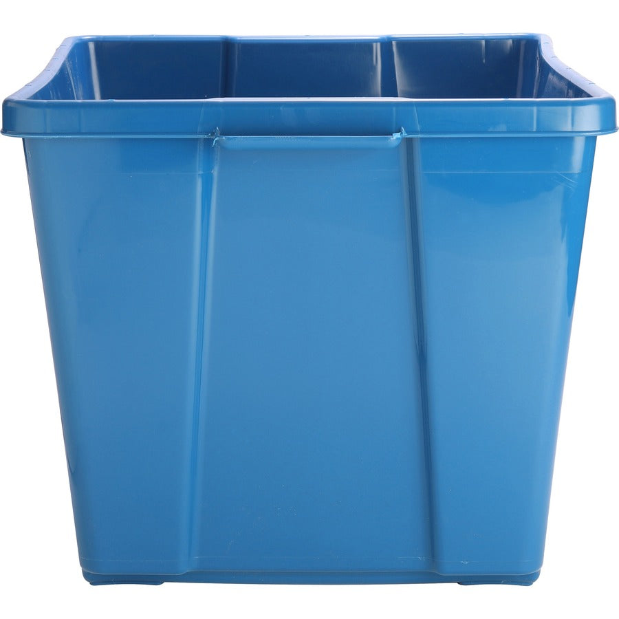 Genuine Joe 14-Gallon Recycling Bin - 14 gal Capacity - Rectangular - Durable, Lightweight - 14.5" Height x 19.5" Width x 15.4" Depth - Plastic - Blue - 1 Each