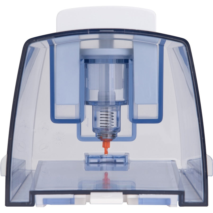 Genuine Joe 30 oz Soap Dispenser - Manual - 30 fl oz Capacity - See-through Tank, Water Resistant, Soft Push - 1Each