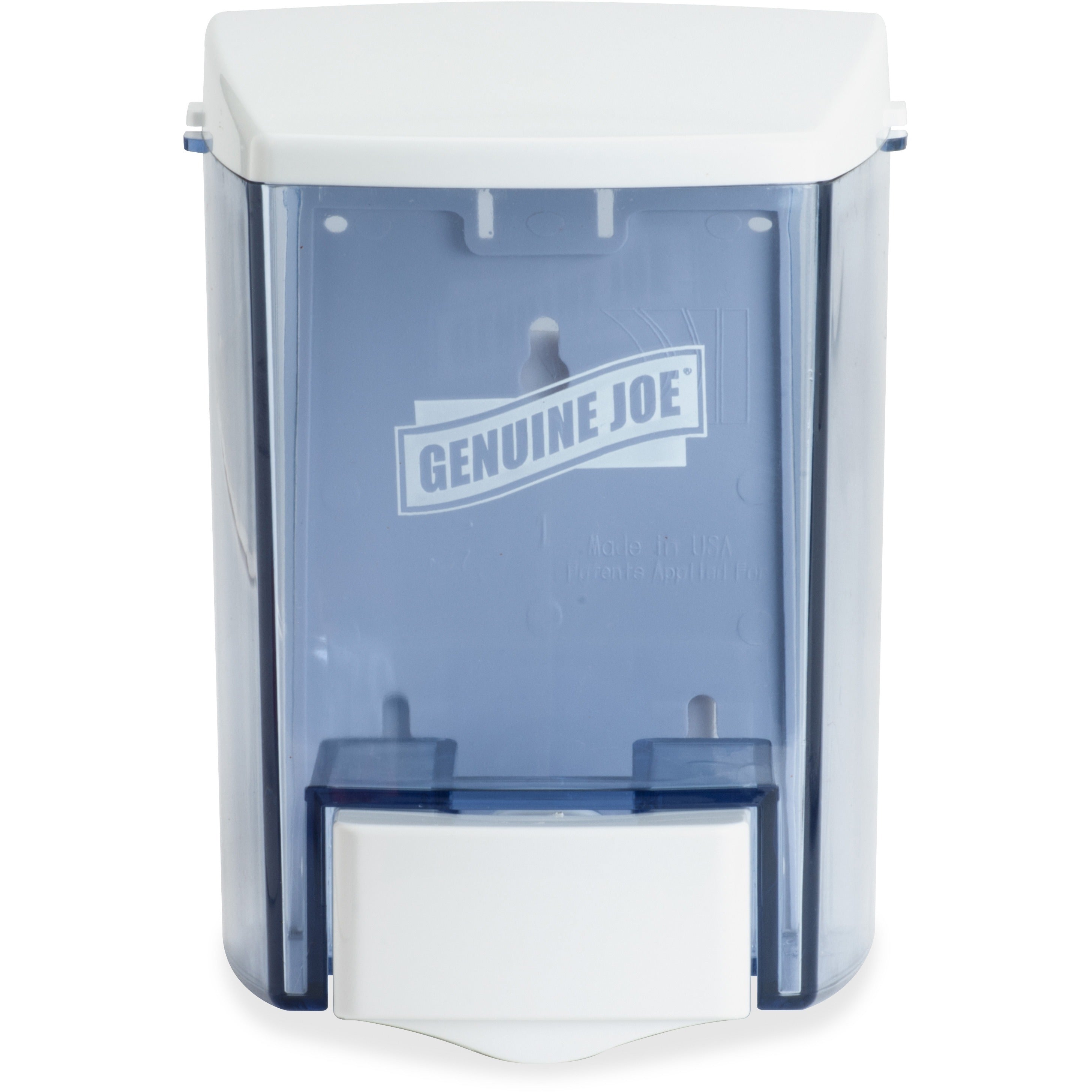 genuine-joe-30-oz-soap-dispenser-manual-30-fl-oz-capacity-see-through-tank-water-resistant-soft-push-1each_gjo29425 - 2