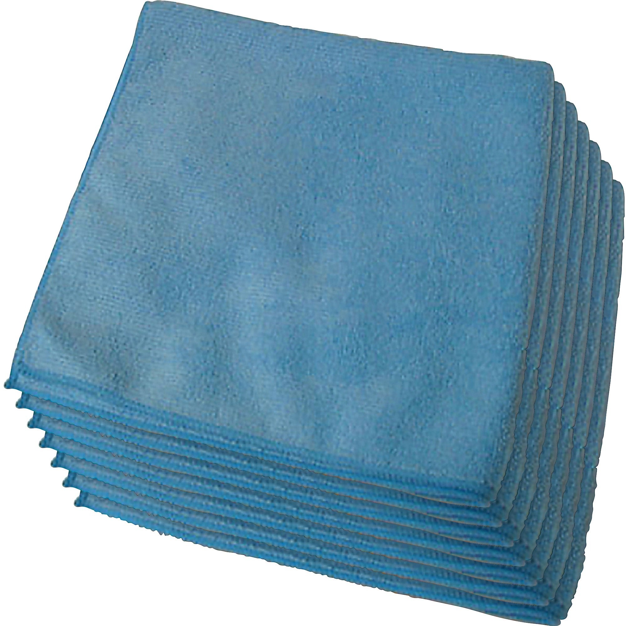 Genuine Joe General Purpose Microfiber Cloth - For Multipurpose - 16" Length x 16" Width - 12 / Bag - Chemical Resistant, Oil-free, Lint-free, Non-scratching - Blue - 