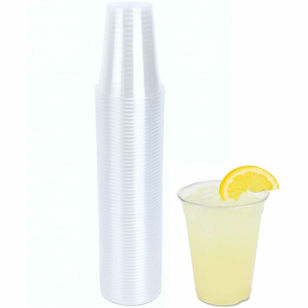 Genuine Joe 9 oz Clear Plastic Cups - 50 / Pack - Clear - Plastic - Cold Drink, Beverage