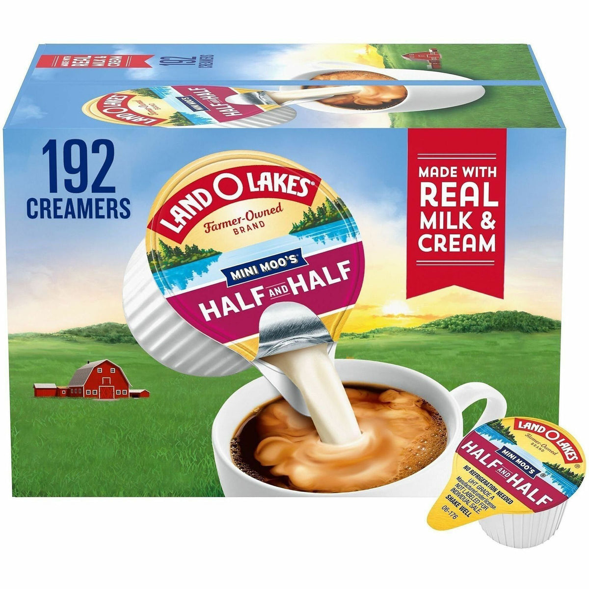 International Delight Land O Lakes Half/Half Cream Singles, Sold as 1 Carton, 192 Each per Carton