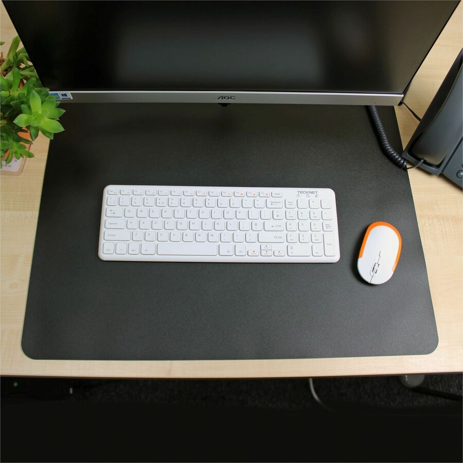 Lorell Desk Pad - Rectangular - 36" Width x 20" Depth - Black