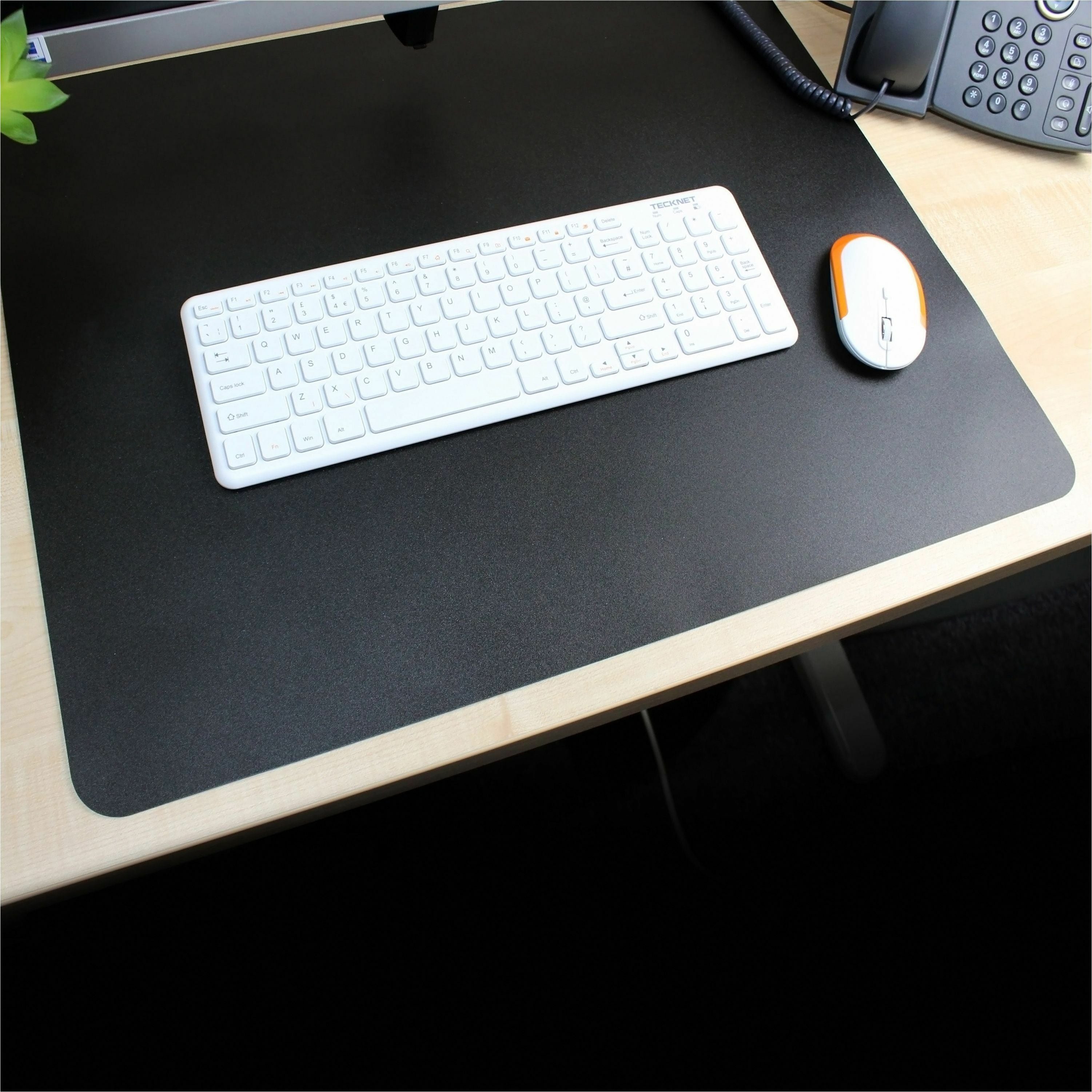 Lorell Desk Pad - Rectangular - 24" Width x 19" Depth - Black - 