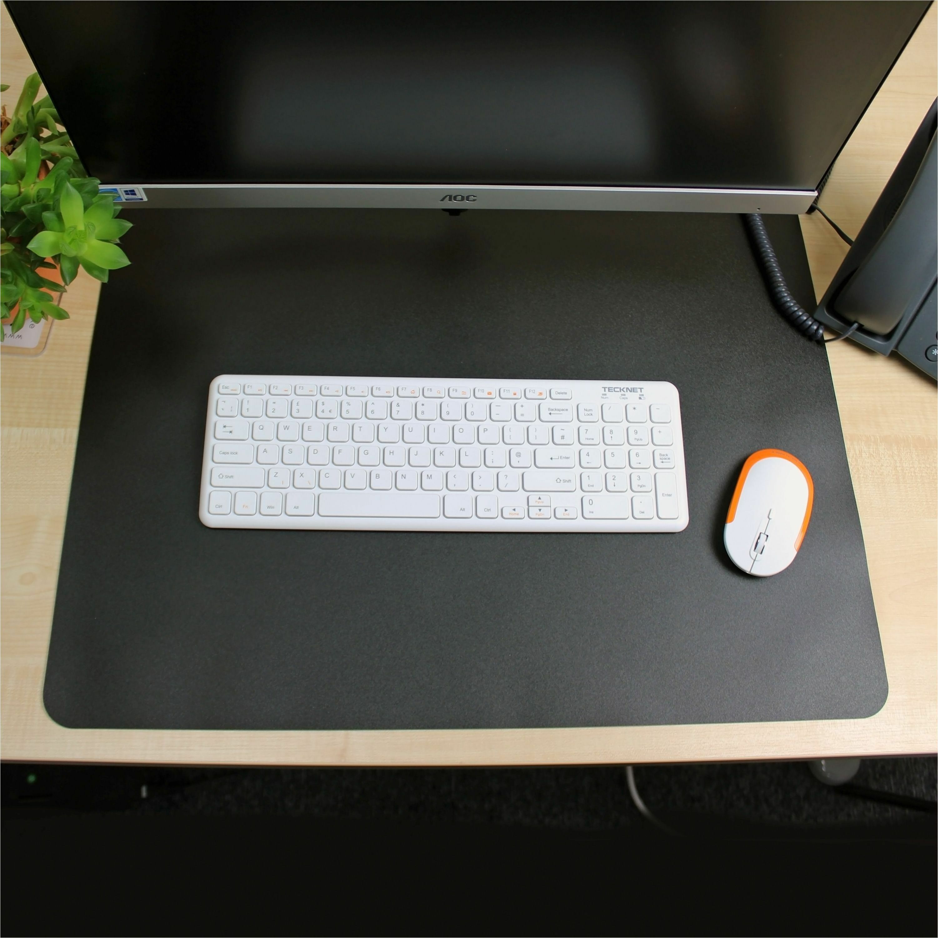 Lorell Desk Pad - Rectangular - 24" Width x 19" Depth - Black - 