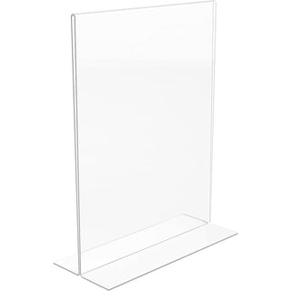 Lorell Double-sided Frame - 1 Each - 8.50" Holding Width x 11" Holding Height - Rectangular Shape - Double Sided - Acrylic - Countertop - Clear