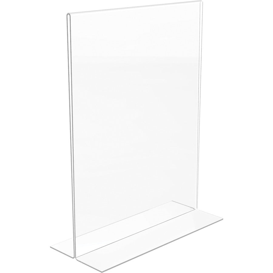 Lorell Double-sided Frame - 1 Each - 8.50" Holding Width x 11" Holding Height - Rectangular Shape - Double Sided - Acrylic - Countertop - Clear