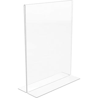Lorell Double-sided Frame - 1 Each - 8.50" Holding Width x 11" Holding Height - Rectangular Shape - Double Sided - Acrylic - Countertop - Clear - 