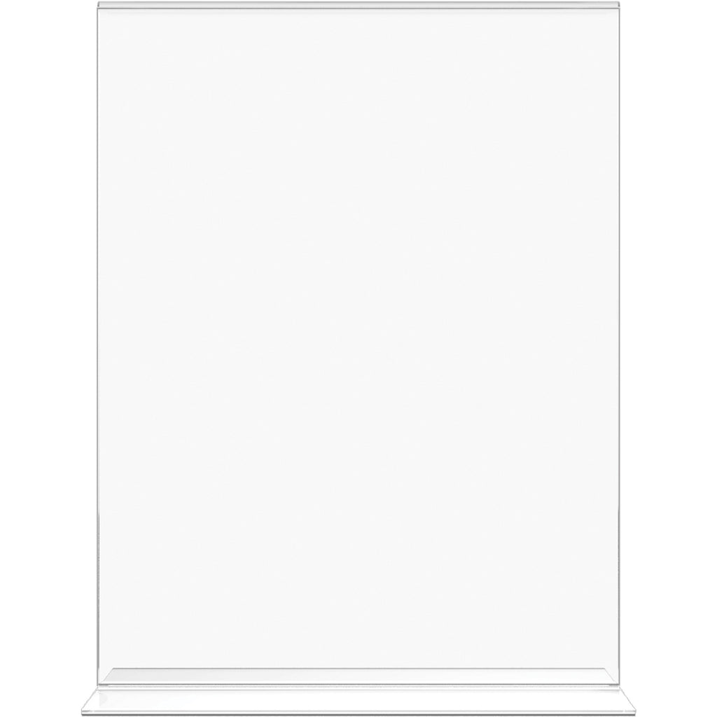 Lorell Double-sided Frame - 1 Each - 8.50" Holding Width x 11" Holding Height - Rectangular Shape - Double Sided - Acrylic - Countertop - Clear - 