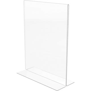 Lorell Double-sided Frame - 1 Each - 8.50" Holding Width x 11" Holding Height - Rectangular Shape - Double Sided - Acrylic - Countertop - Clear - 