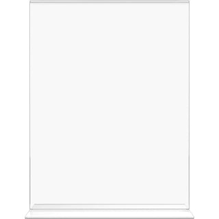 Lorell Double-sided Frame - 1 Each - 8.50" Holding Width x 11" Holding Height - Rectangular Shape - Double Sided - Acrylic - Countertop - Clear