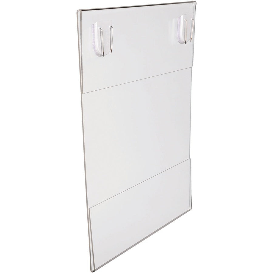 Lorell Cubicle Frame - 1 Each - 8.50" Holding Width x 11" Holding Height - Rectangular Shape - Wall Mountable - Acrylic - Wall, File Cabinet, Locker, Cubicle - Clear