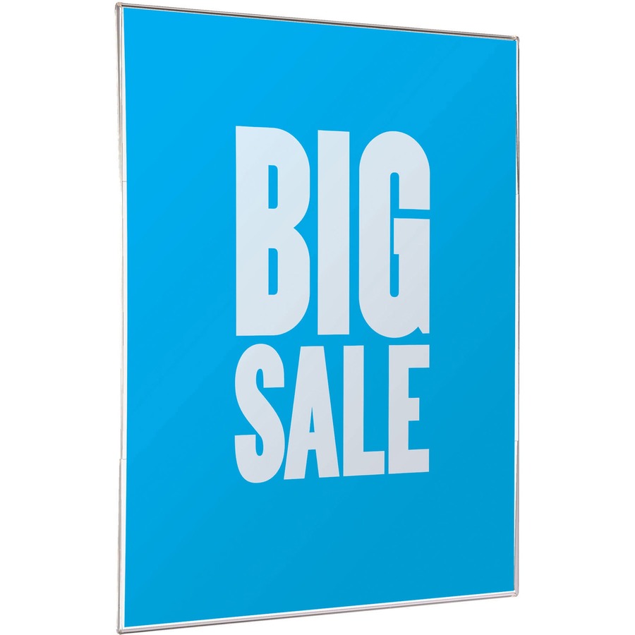 Lorell Cubicle Frame - 1 Each - 8.50" Holding Width x 11" Holding Height - Rectangular Shape - Wall Mountable - Acrylic - Wall, File Cabinet, Locker, Cubicle - Clear