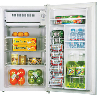 Lorell Compact Refrigerator - 3.20 ft - Manual Defrost - Manual Defrost - Reversible - 3.20 ft Net Refrigerator Capacity - Black, Light Blue, White - Steel, Fiberglass, Plastic