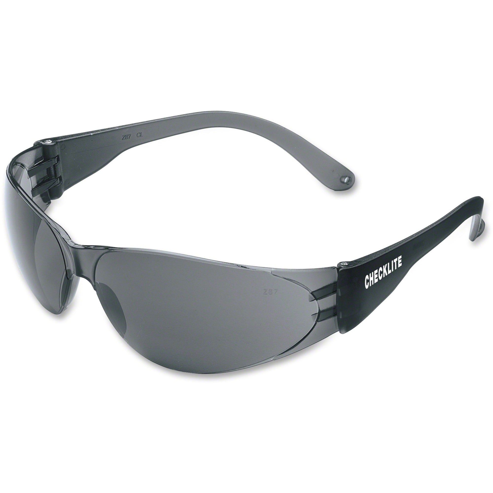 crews-checklite-gray-lens-safety-glasses-ultraviolet-protection-gray-lens-comfortable-scratch-resistant-lightweight-adjustable-temple-1-each_mcscrwcl112 - 1