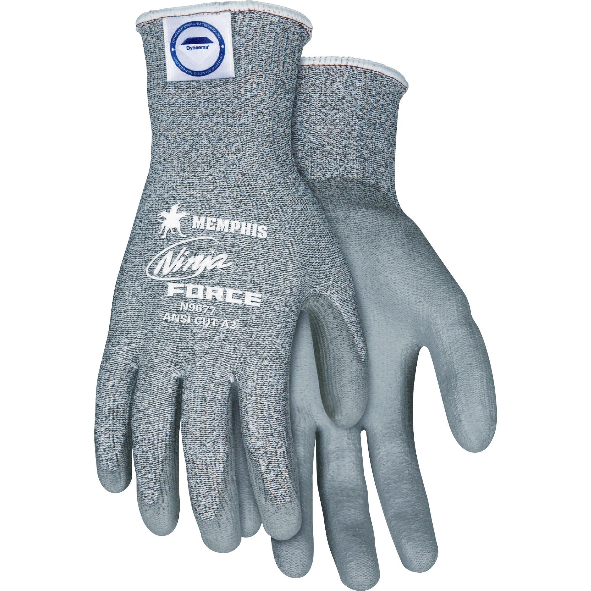 MCR Safety Ninja Force Fiberglass Shell Gloves - Small Size - Gray - Durable, Abrasion Resistant, Flexible, Cut Resistant, Tear Resistant - For Multipurpose - 1 / Pair