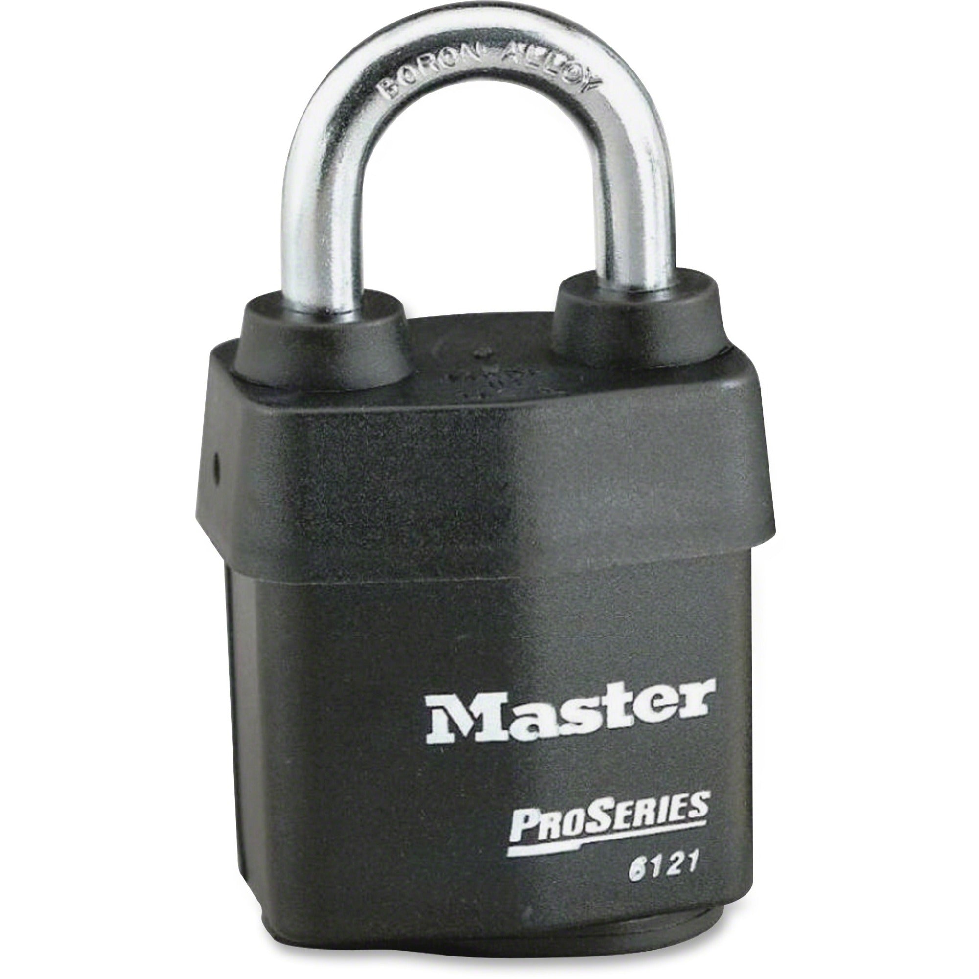 Master Lock Pro Series Rekeyable Padlock - Keyed Different - 0.31" Shackle Diameter - Cut Resistant, Pry Resistant, Weather Resistant - Steel - Black - 1 Each - 