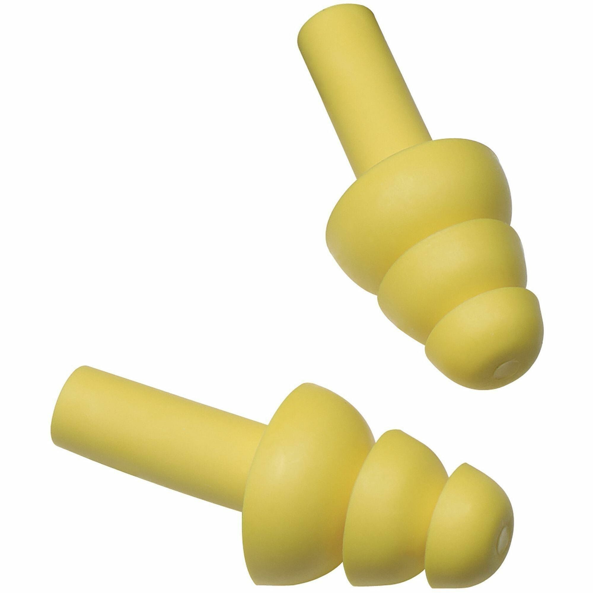 3M E-A-R UltraFit Earplugs w/ Case - Recommended for: Automotive, Construction, Manufacturing, Marine, Military, Repair, Mining, Oil & Gas, Pharmaceutical, Transportation, Assembly, ... - Acrylonitrile Butadiene Styrene (ABS), Elastomer - Yellow - W