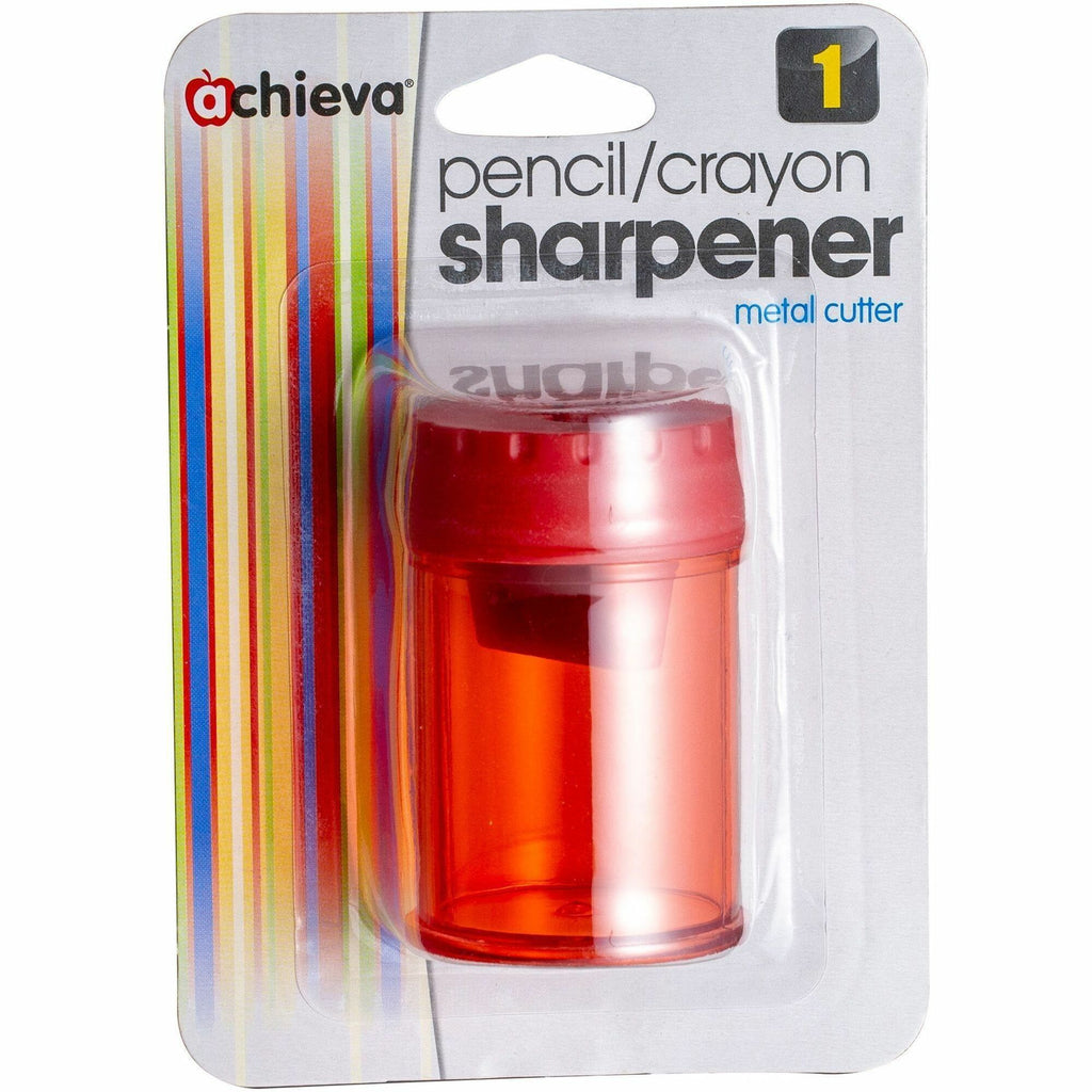 Pencil/Crayon Sharpener, 1.38 x 2.13, Red, 8/Pack