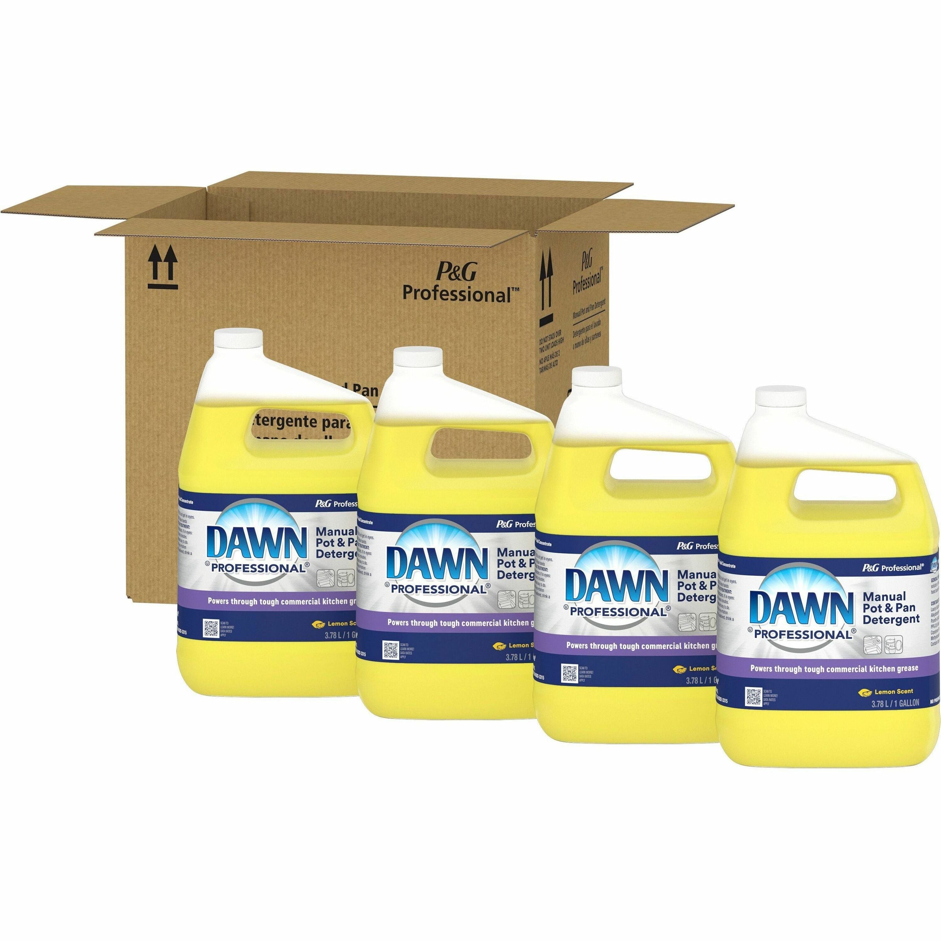 dawn-manual-pot-pan-detergent-128-fl-oz-4-quart-lemon-scent-4-carton-long-lasting-clear_pgc57444 - 1