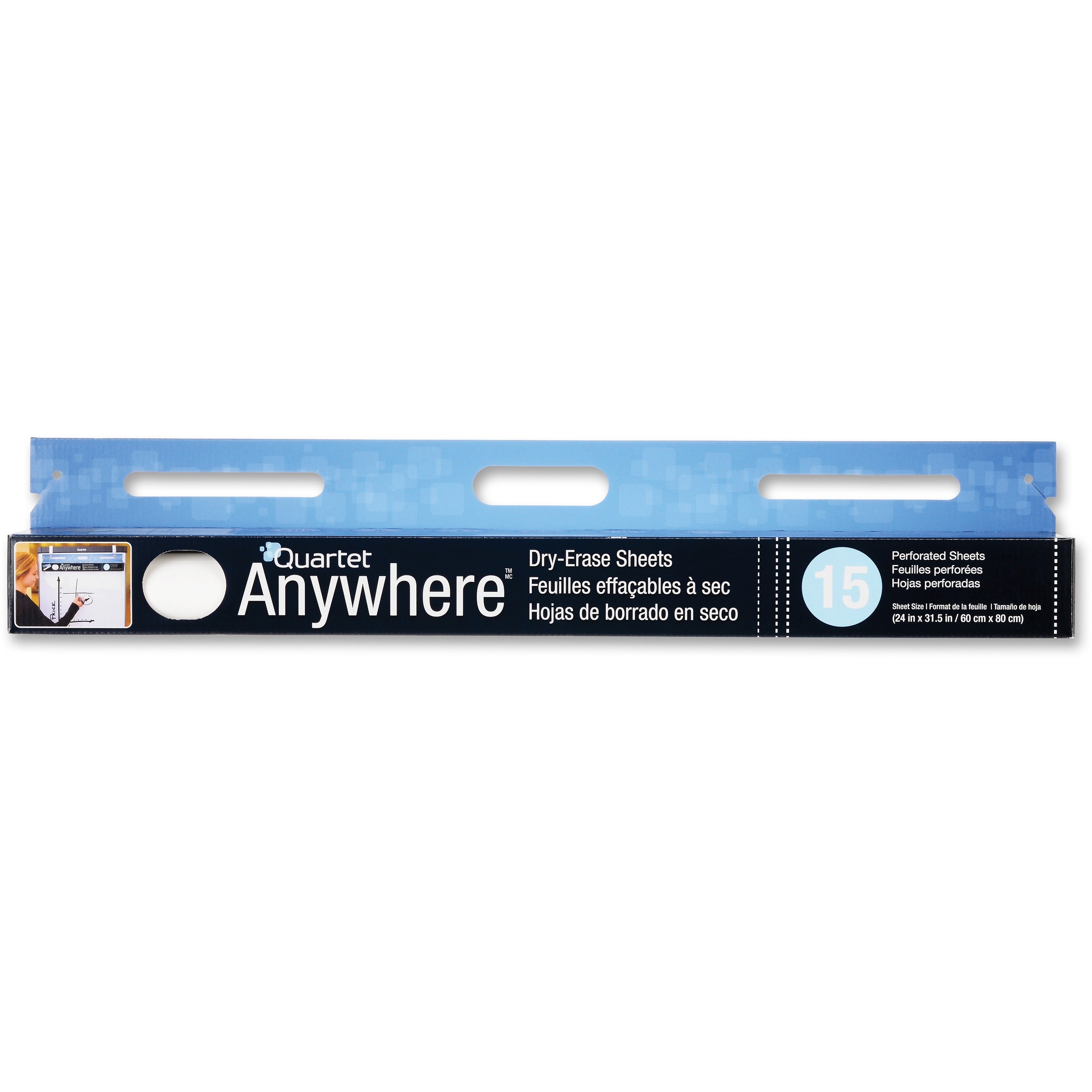 Quartet Anywhere Dry-Erase Sheets - 480" (40 ft) Length - Paper - White - Easy Tear, Wipeable - 1 Each - 