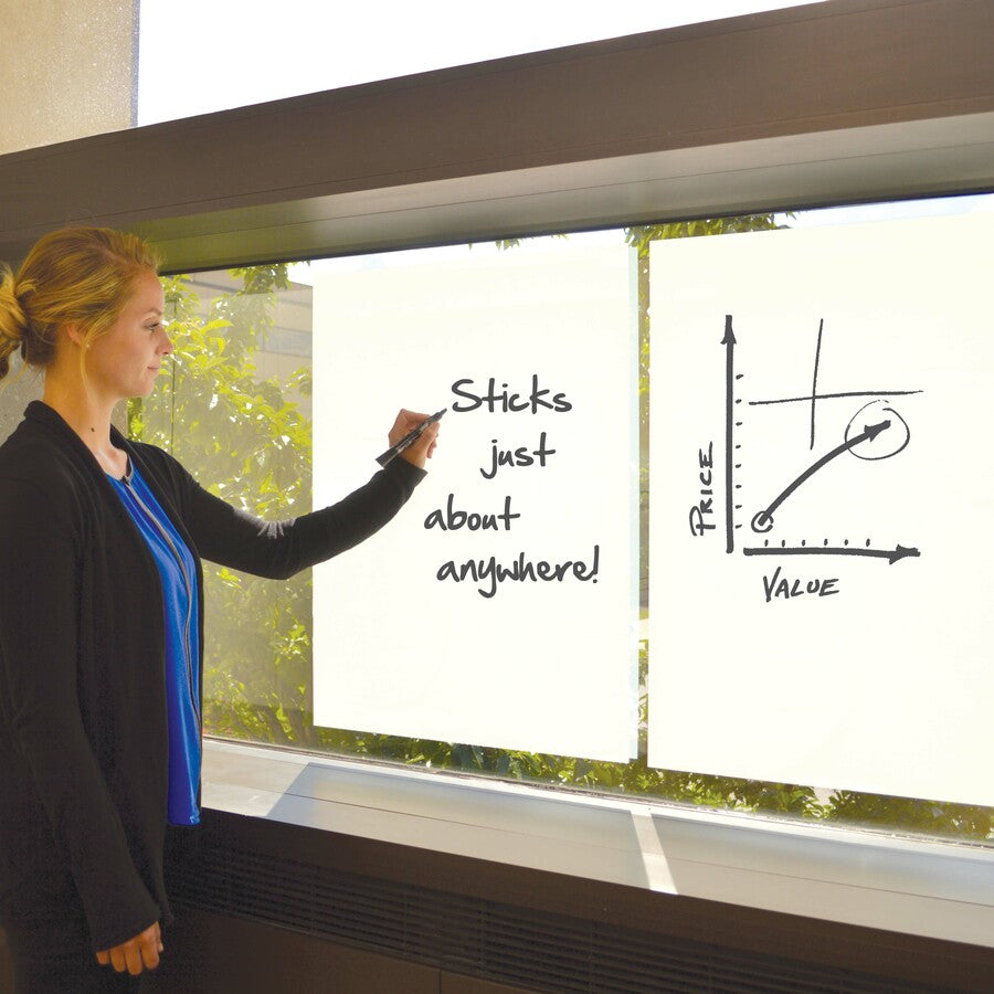 Quartet Anywhere Dry-Erase Sheets - 480" (40 ft) Length - Paper - White - Easy Tear, Wipeable - 1 Each - 