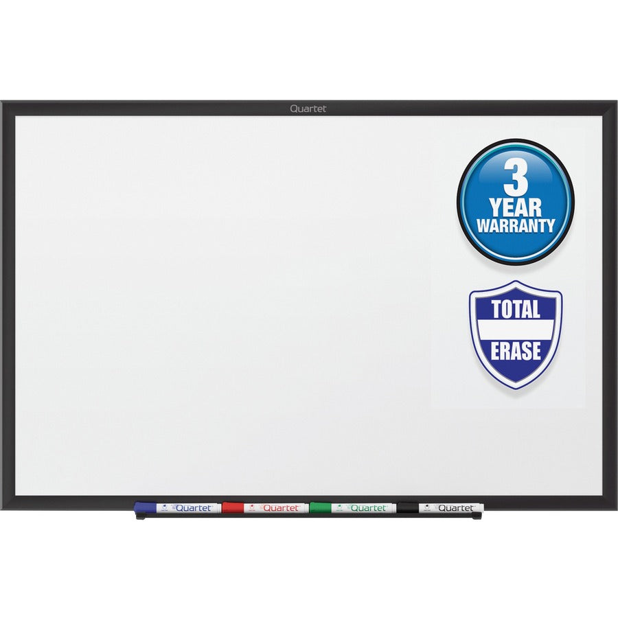 Classic Series Total Erase Dry Erase Boards, 72 x 48, White Surface, Black Aluminum Frame