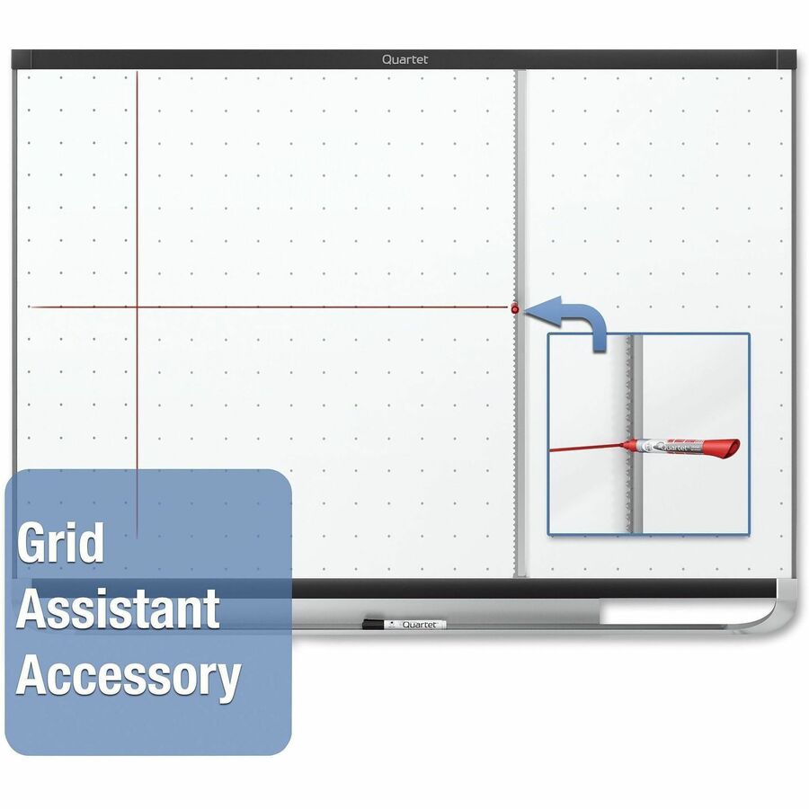 Quartet Prestige 2 Total Erase Magnetic Whiteboard - 48" (4 ft) Width x 36" (3 ft) Height - White Surface - Black Aluminum Frame - Horizontal - Magnetic - 1 Each