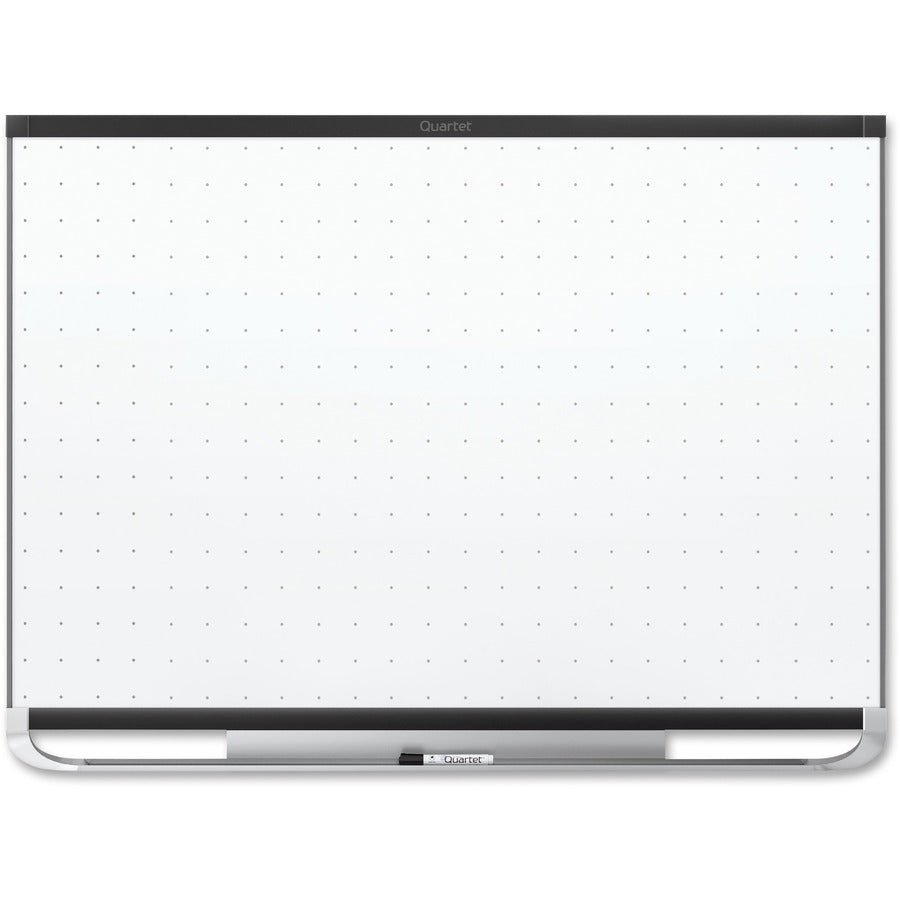 Quartet Prestige 2 Total Erase Magnetic Whiteboard - 72" (6 ft) Width x 48" (4 ft) Height - White Surface - Black Aluminum Frame - Horizontal - Magnetic - 1 Each