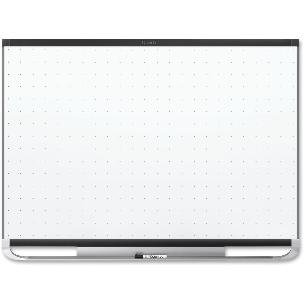 Quartet Prestige 2 Total Erase Magnetic Whiteboard - 72" (6 ft) Width x 48" (4 ft) Height - White Surface - Black Aluminum Frame - Horizontal - Magnetic - 1 Each - 