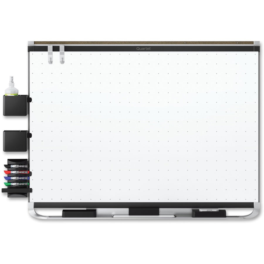 Quartet Prestige 2 Total Erase Magnetic Whiteboard - 72" (6 ft) Width x 48" (4 ft) Height - White Surface - Black Aluminum Frame - Horizontal - Magnetic - 1 Each - 