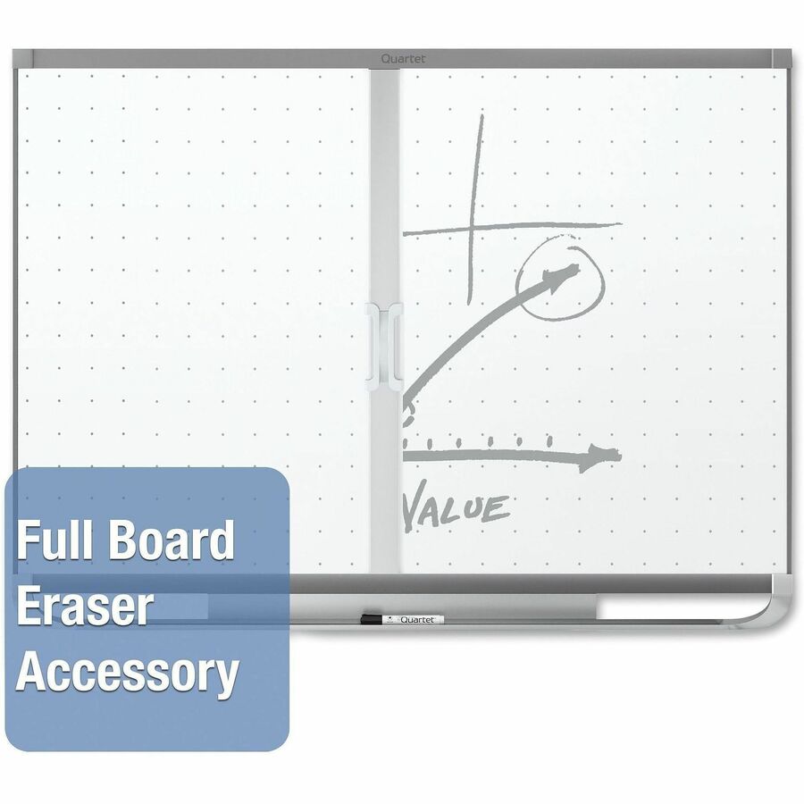 Quartet Prestige 2 Total Erase Magnetic Whiteboard - 72" (6 ft) Width x 48" (4 ft) Height - White Surface - Graphite Frame - Horizontal - Magnetic - 1 Each