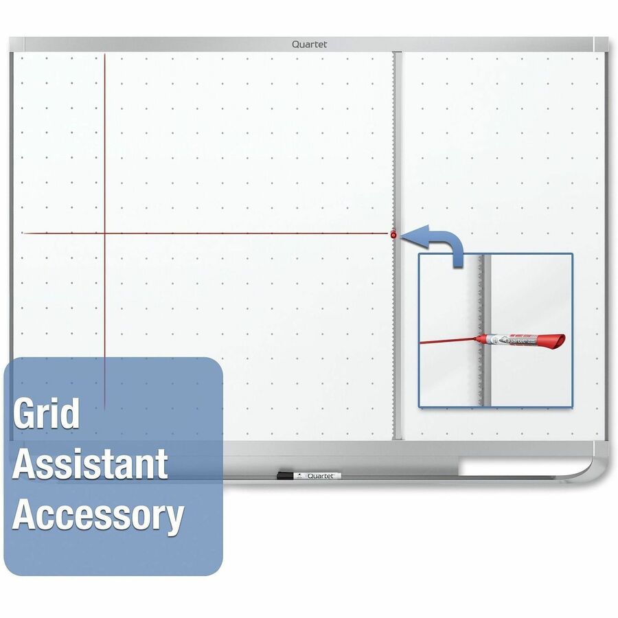 Quartet Prestige 2 Total Erase Magnetic Whiteboard - 96" (8 ft) Width x 48" (4 ft) Height - White Surface - Silver Aluminum Frame - Horizontal - Magnetic - 1 Each