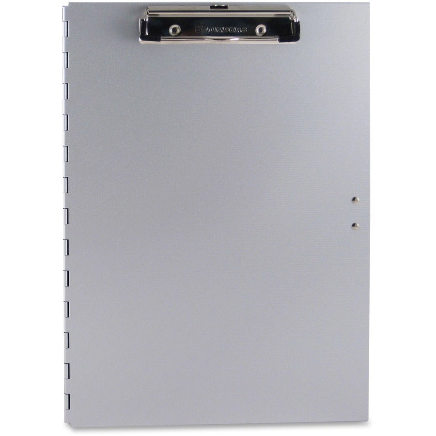 Tuffwriter Recycled Aluminum Storage Clipboard, 0.5" Clip Capacity, Holds 8.5 x 11 Sheets, Silver