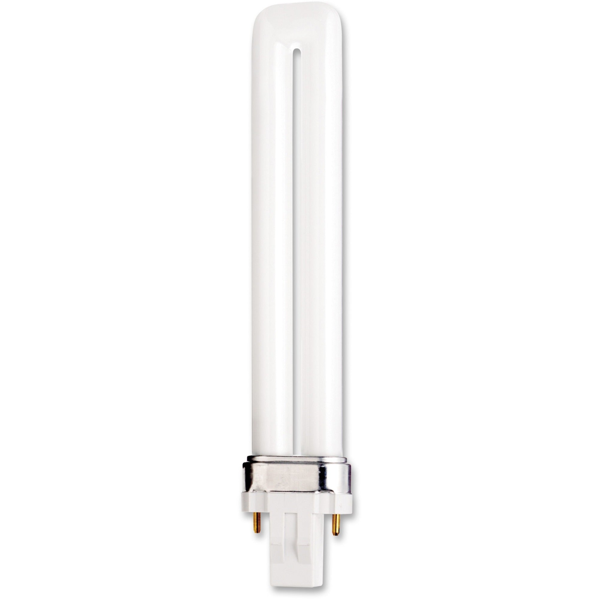 Satco 13-watt Pin-based Compact Fluorescent Bulb - 13 W - 800 lm - T4 Size - Warm White Light Color - GX23 Base - 12000 Hour - 4400.3degF (2426.8degC) Color Temperature - 82 CRI - Energy Saver - 1 Each - 
