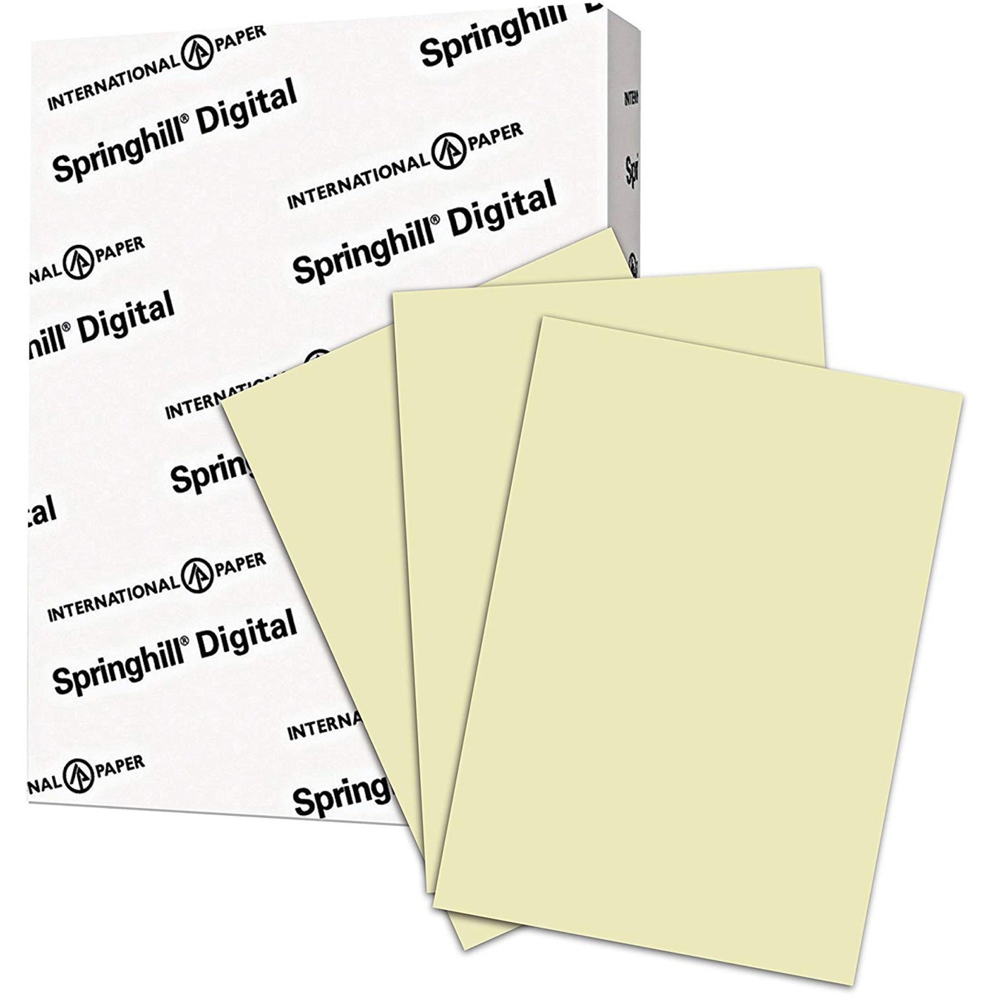 Springhill Multipurpose Cardstock - Ivory - 92 Brightness - Letter - 8 1/2" x 11" - 90 lb Basis Weight - Smooth, Hard - 250 / Pack - Acid-free - Ivory - 