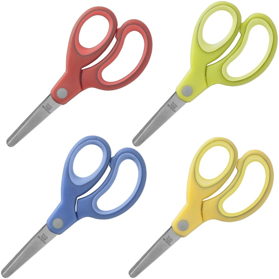 Sparco 5" Kids Blunt End Scissors - 5" Overall Length - Blunted Tip - Assorted - 12 / Pack - 