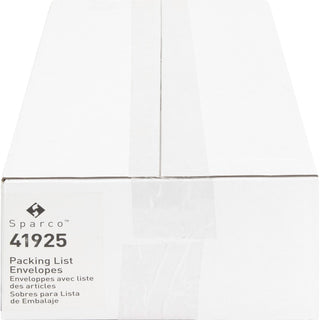Sparco Pre-labeled Packing Slip Envelope - Packing List - 7" Width x 5 1/2" Length - 70 g/m2 - Self-adhesive Seal - Paper, Low Density Polyethylene (LDPE) - 1000 / Box - White