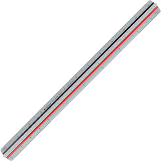 Staedtler Mars Professional Architectural Triangular Scale - 12" Length - Aluminum - 1 Each - Silver - 