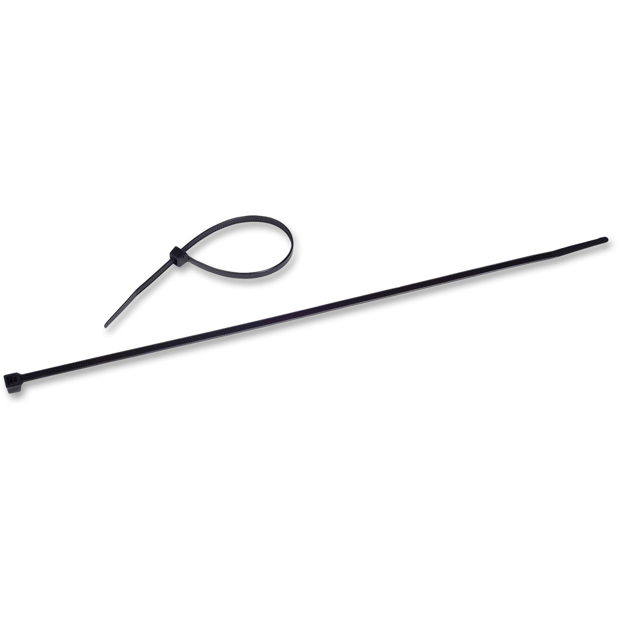 Nylon Cable Ties, 4 x 0.06, 18 lb, Black, 1,000/Pack