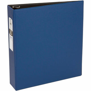 Economy Non-View Binder with Round Rings, 3 Rings, 2" Capacity, 11 x 8.5, Blue, (3500)