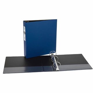 Economy Non-View Binder with Round Rings, 3 Rings, 2" Capacity, 11 x 8.5, Blue, (3500)