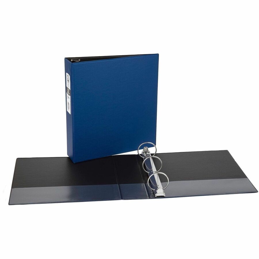 Economy Non-View Binder with Round Rings, 3 Rings, 2" Capacity, 11 x 8.5, Blue, (3500)