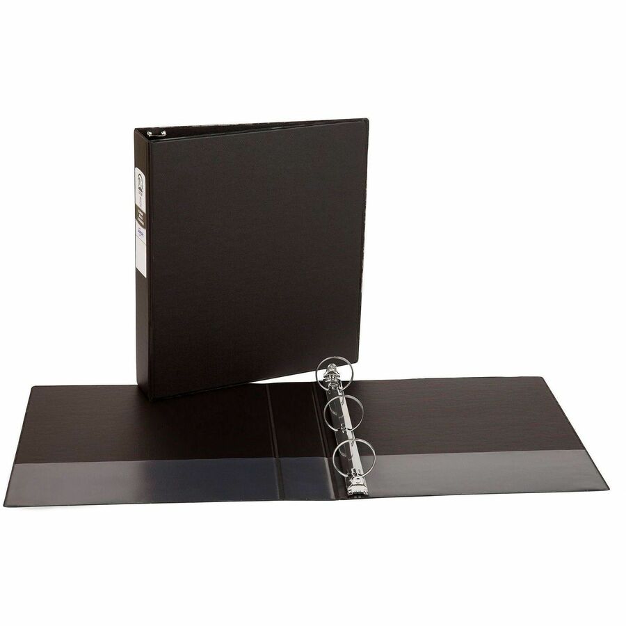 Economy Non-View Binder with Round Rings, 3 Rings, 2" Capacity, 11 x 8.5, Black, (3501)